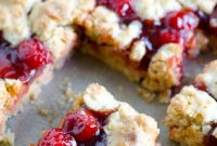 Apple Butter Cherry Cobbler Bars Recipe — Sweet Autumn Dessert