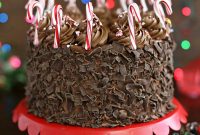 Chocolate Candy Cane Cake Recipe with Peppermint Ganache
