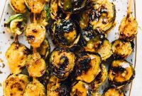 Grilled Brussels Sprouts with Maple Mustard Glaze