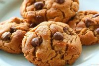 Peanut Butter Chocolate Chip Cookies with 5 Simple Ingredients