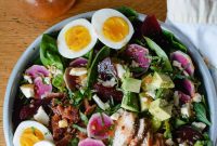 Autumn Harvest Cobb Salad with Cranberries, Apples & Goat Cheese
