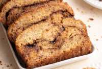 Cinnamon Swirl Banana Bread Recipe with Brown Sugar Swirl