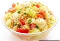 Quinoa Salad with Cucumber, Tomato, and Fresh Mozzarella