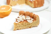 Orange Almond Protein Cake with Honey-Orange Glaze