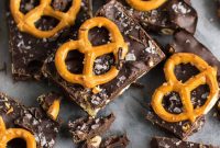 Vegan Dark Chocolate Sea Salt Pretzel Bark Recipe