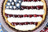 American Flag White Chocolate Cheesecake Recipe for 4th of July