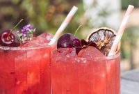 Roasted Cherry Gin Soda Recipe: Sparkling Cocktail with Roasted Cherries