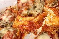 Italian-Style Baked Rice and Meatball Casserole