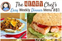 Weekly Dinner Menu 81: Back-to-School Family Meal Ideas