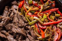 Sizzling Flank Steak Fajitas with Peppers and Onions