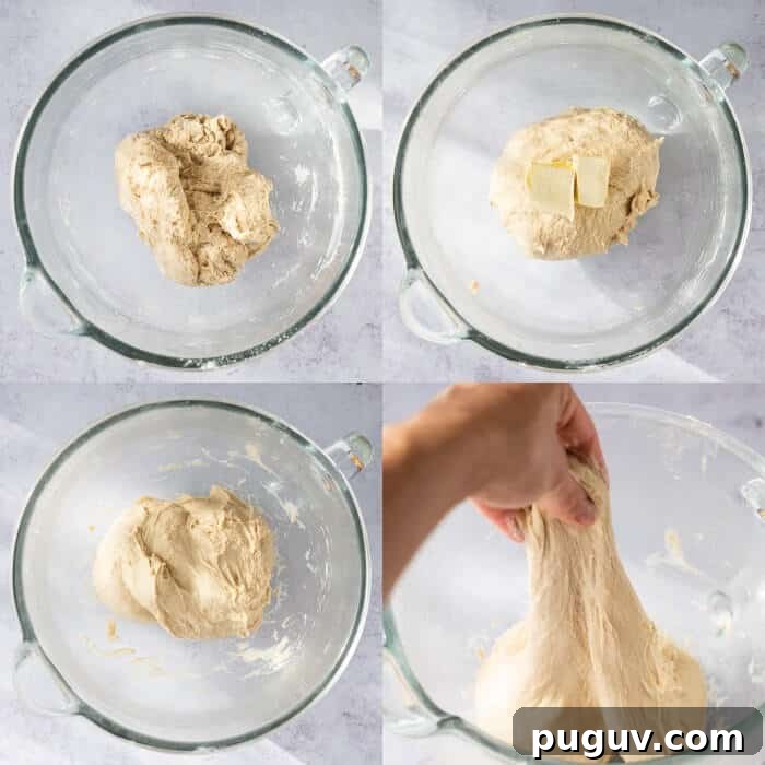 Vegan Maple Pecan Bread Wreath Recipe for Holiday Brunch 2 step 1 - making the dough.