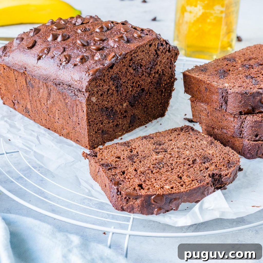 Gluten-Free Chocolate Peanut Butter Banana Bread That Wows 2 Clean Eating Chocolate PB Banana Bread Recipe