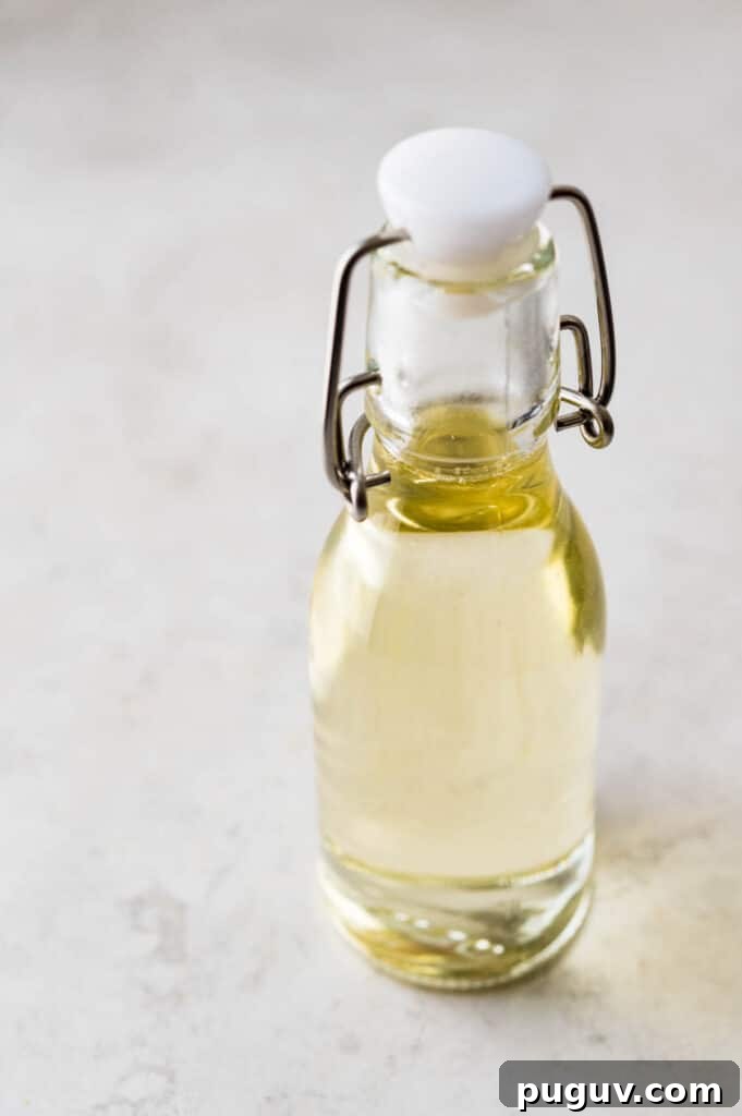 Store your simple syrup in glass jars or bottles for easy pouring. 