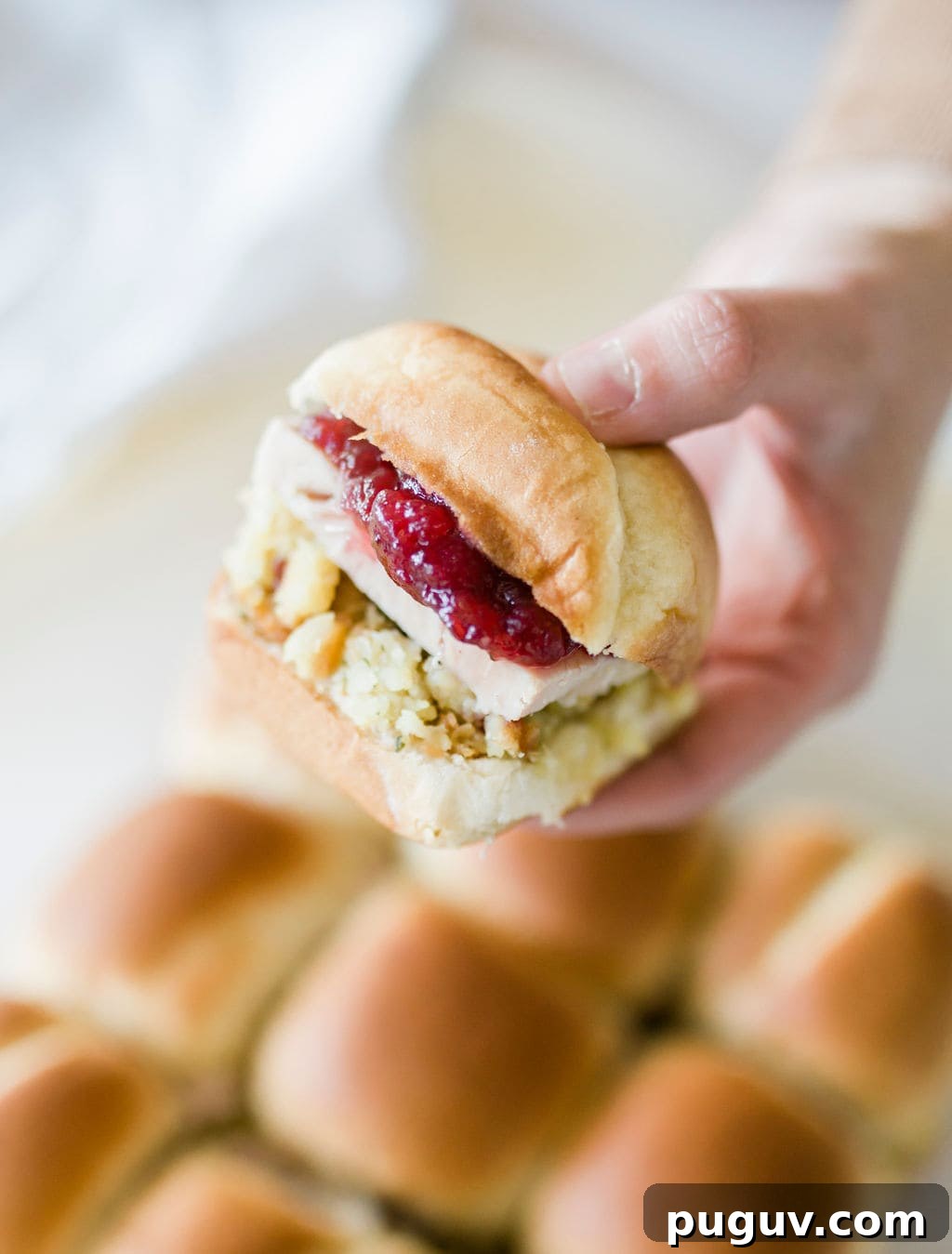holding sandwich