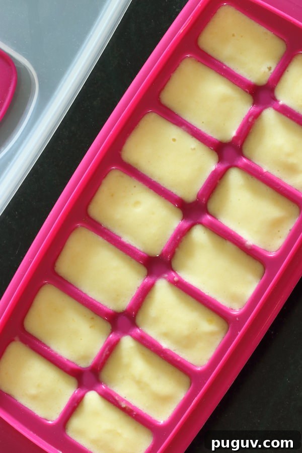 Pineapple dairy-free sorbet in an ice cream tray