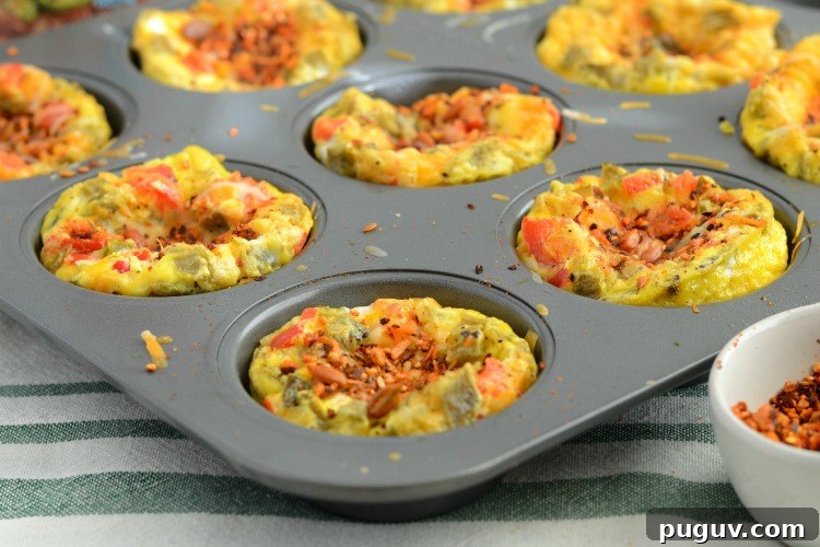 southwest egg muffin cups in muffin tin