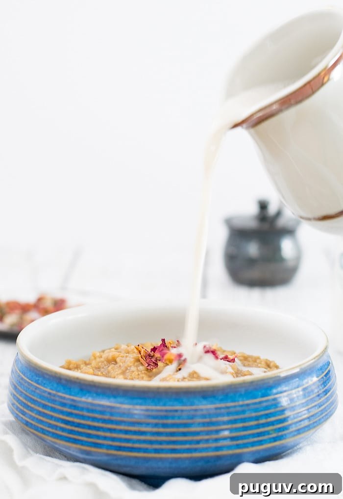 Earl Grey Oatmeal w/ Rosewater from Your Slow Cooker or Instant Pot