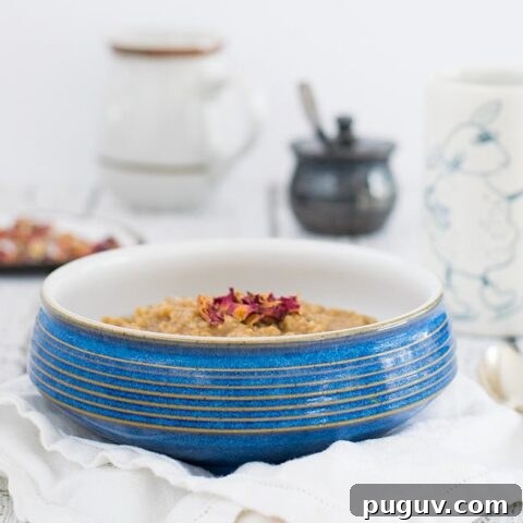 Earl Grey Oatmeal w/ Rosewater from Your Slow Cooker or Instant Pot