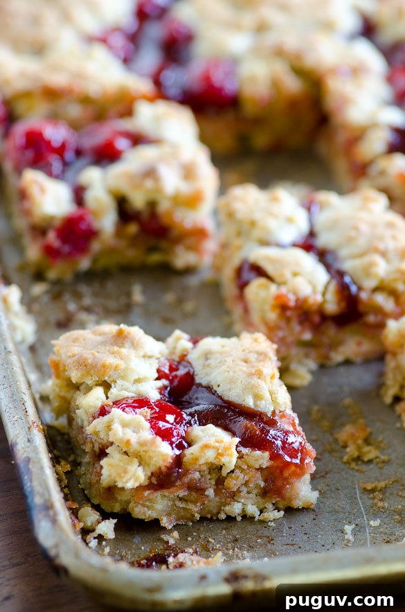 Apple Butter Cherry Cobbler Bars Recipe — Sweet Autumn Dessert 3 Apple Butter Cherry Cobbler Bars - These cherry cobbler bars have added depth of flavor with a secret ingredient. Simple and sweet with cherry pie filling and the great, unique taste of Musselman's Apple Butter.