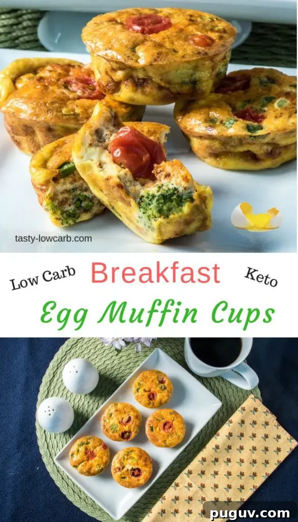 Chorizo, Broccoli & Cheese Egg Muffin Cups Recipe 4 Egg muffins with chorizo