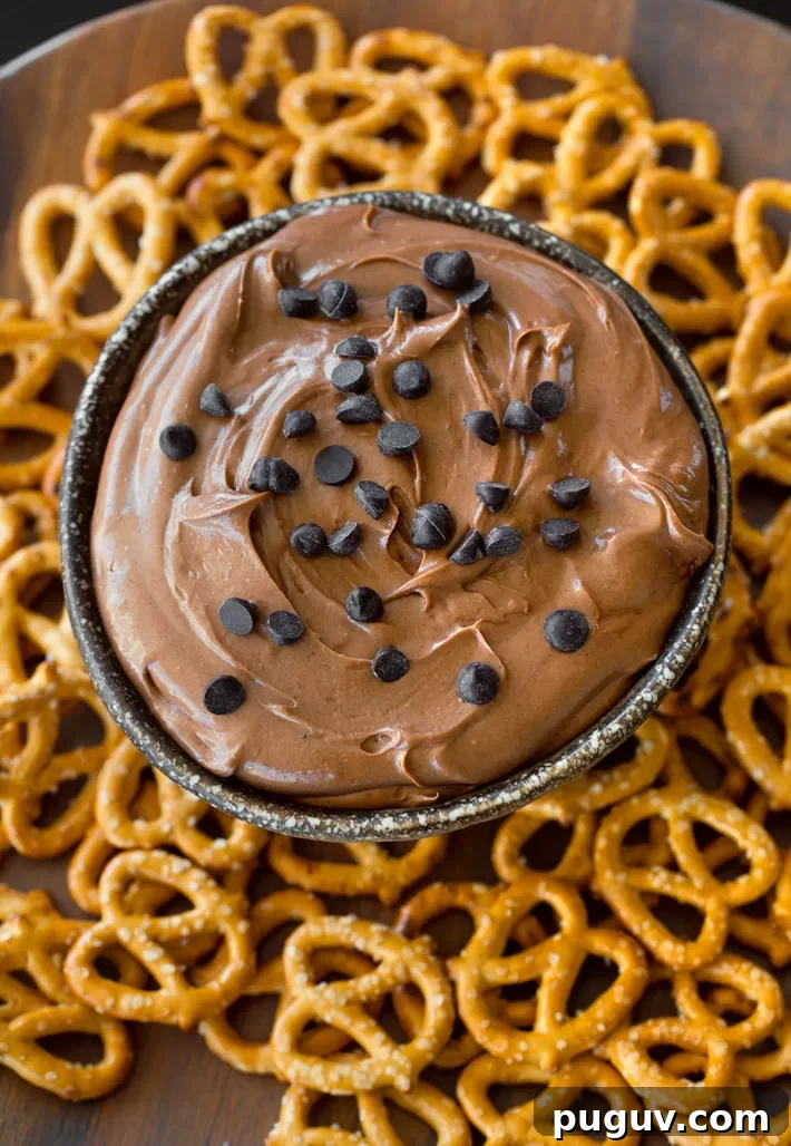 Whipped Chocolate Cream Cheese Dip