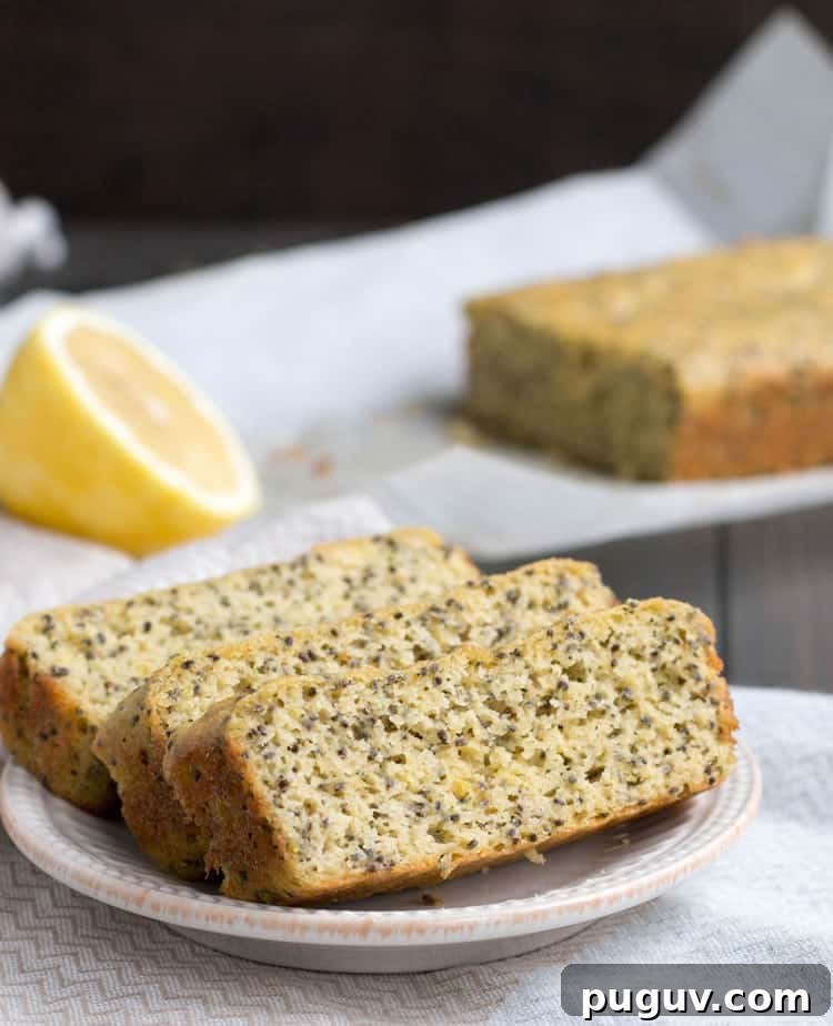 Lemon Almond Chia Seed Bread Recipe 2 Lemon Almond Chia Bread. A savory and satisfying quick bread that's low carb and protein rich. It's fluffy, nutty and delicious. Great for breakfast! Perfect addition to soup or salad!
