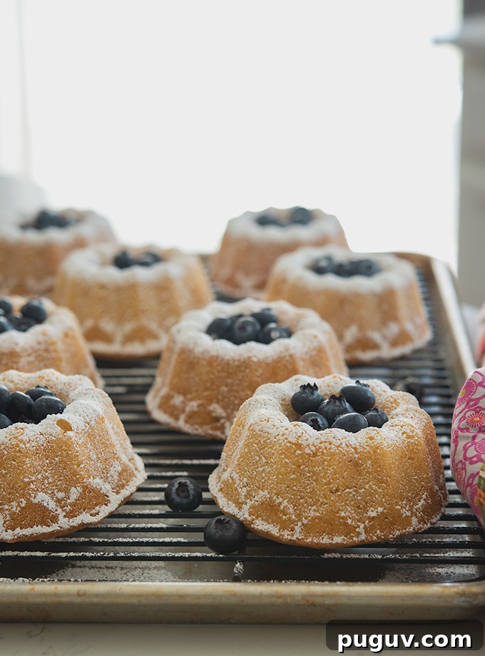 Warm Hot-Milk Mini Bundt Cakes with Vanilla Glaze 3 Hot Milk Cake