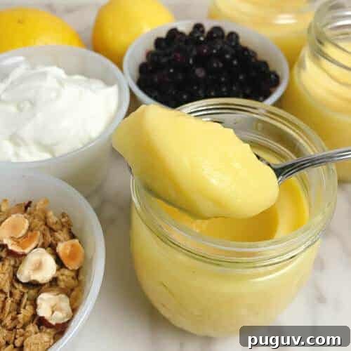 Lemon Curd with Whole Eggs: Simple Recipe and Freezing Tips 9 lemon curd on spoon over jar