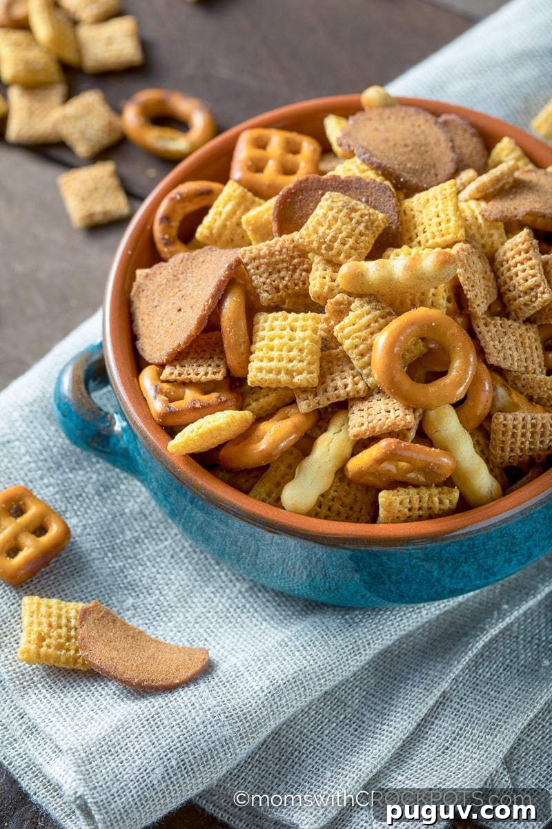 Savory Crockpot Chex Mix Recipe for Parties and Snacks 3 Slowcooker Chex Mix