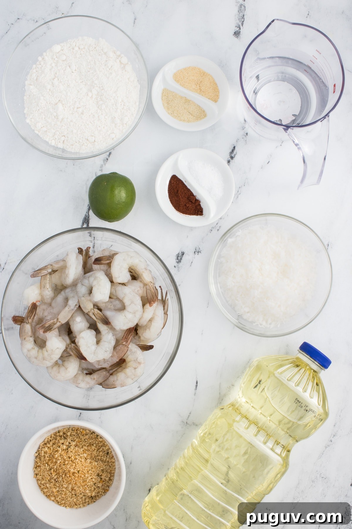 Coconut shrimp ingredients