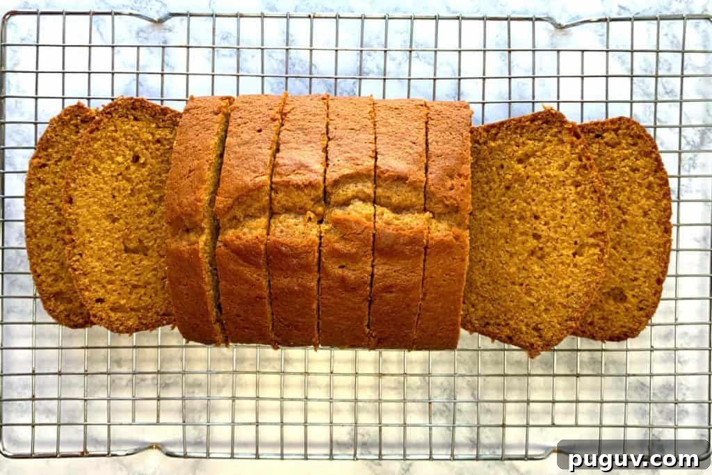 Moist Pumpkin Spice Quick Bread Recipe for Fall Baking 5 Loaf of homemade farmhouse pumpkin bread