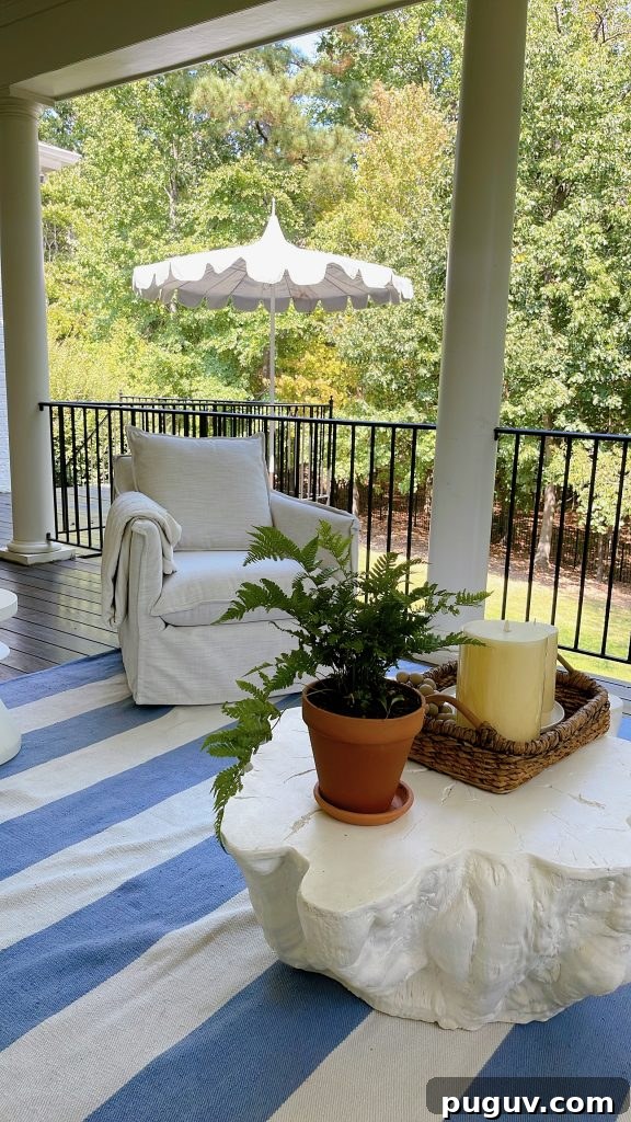 sundial chair on a deck