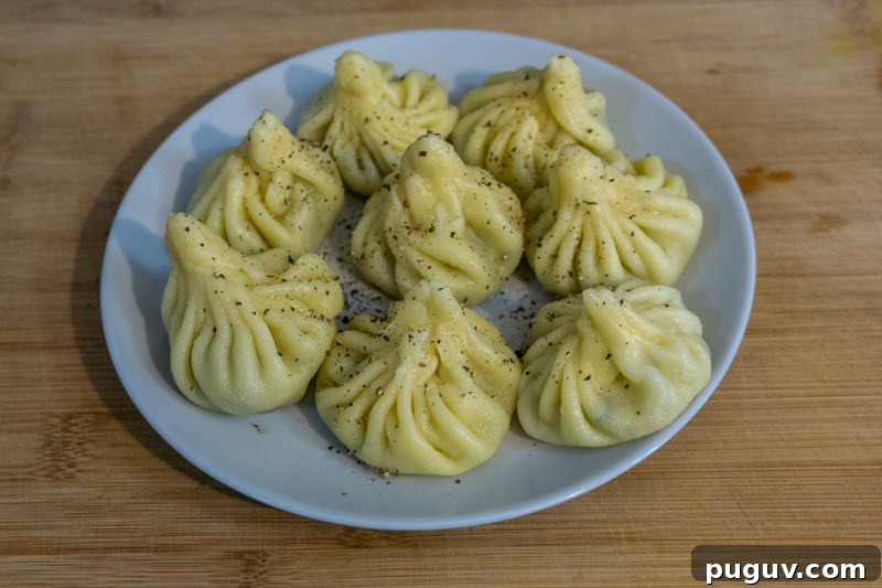 Mushroom Khinkali: Georgian Vegetarian Dumpling Recipe 2 Homemade mushroom khinkali