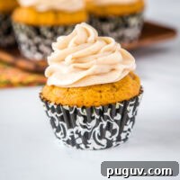 Pumpkin Spice Cupcakes with Cream Cheese Frosting - tender pumpkin cupcakes up all the delicious fall spices and topped with a cinnamon flavored cream cheese frosting.
