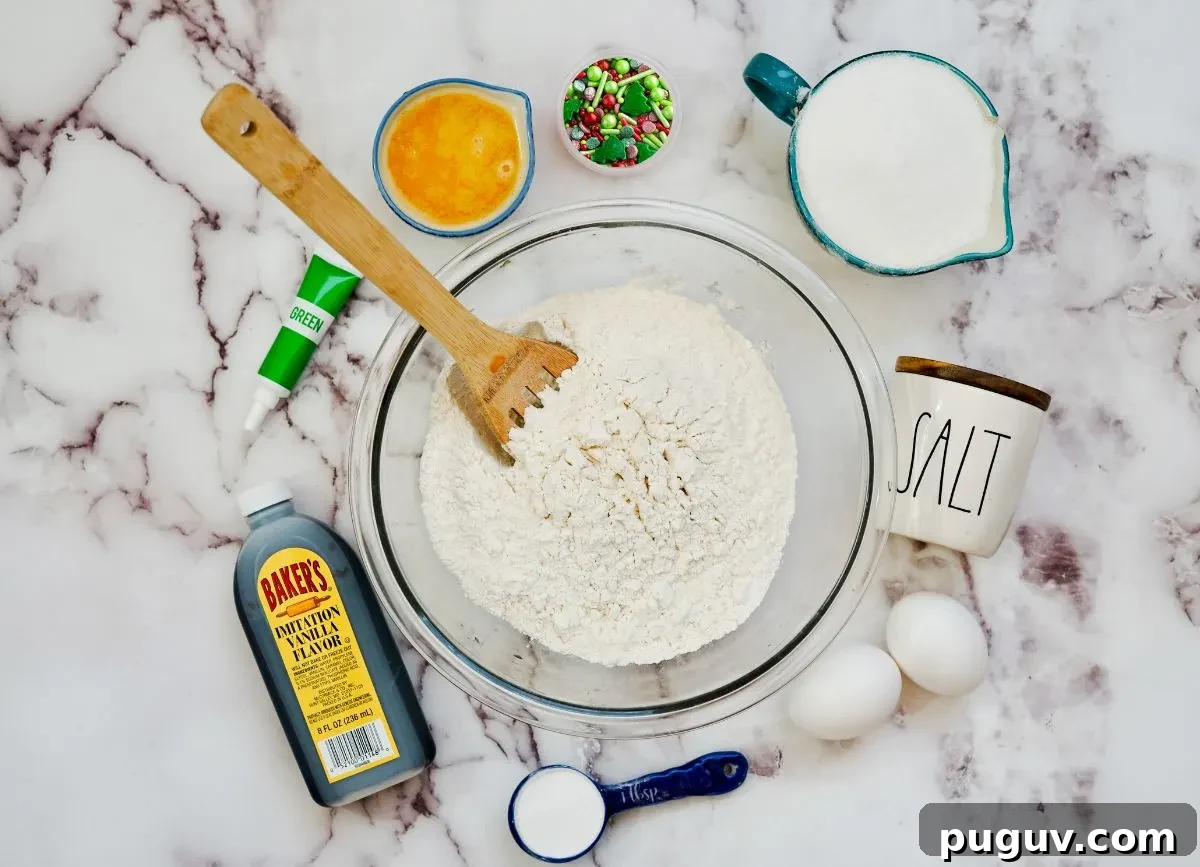 Ingredients needed for Mickey Mouse Christmas Ear Cupcakes.