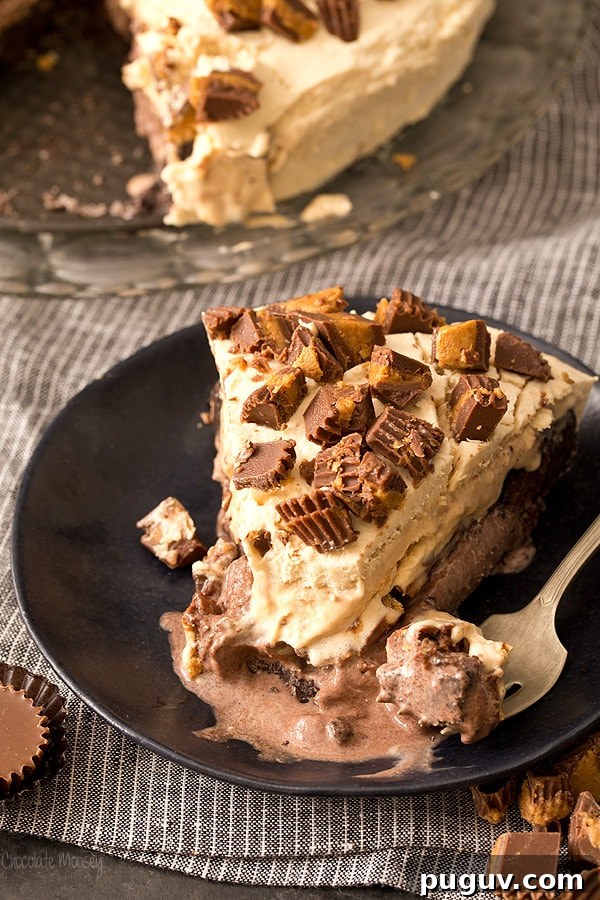 Buckeye Ice Cream Cake (Chocolate Peanut Butter)