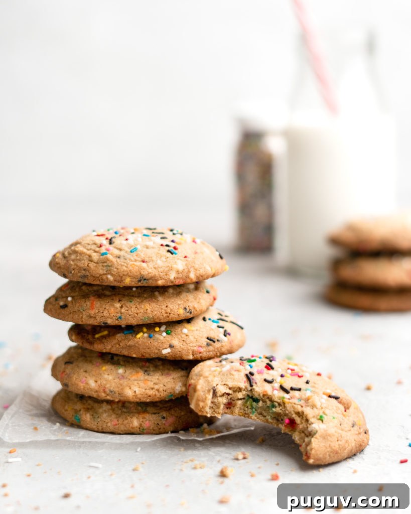 Soft Funfetti Sugar Cookies Recipe — Colorful Party Treats 2 Funfetti Cookie dough, full of rainbow sprinkles