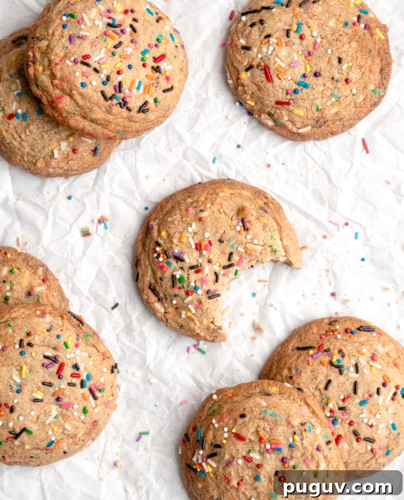 Soft Funfetti Sugar Cookies Recipe — Colorful Party Treats 4 Funfetti Cookie dough, full of rainbow sprinkles