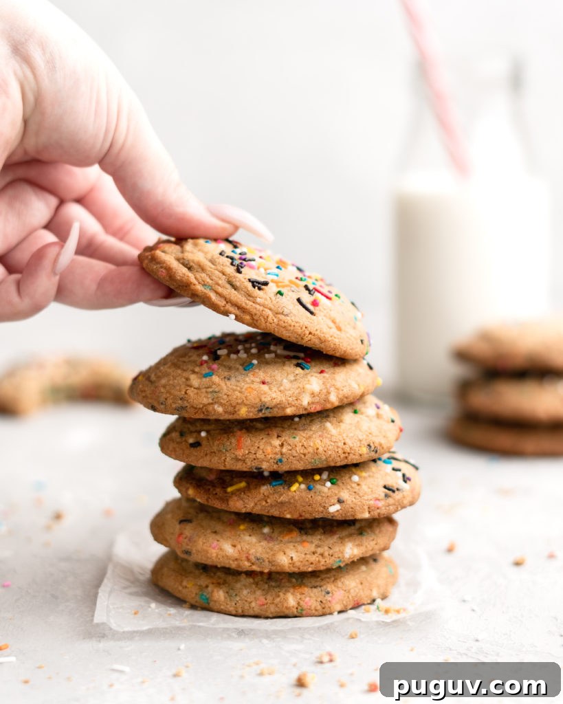 Soft Funfetti Sugar Cookies Recipe — Colorful Party Treats 7 Funfetti Cookie dough, full of rainbow sprinkles