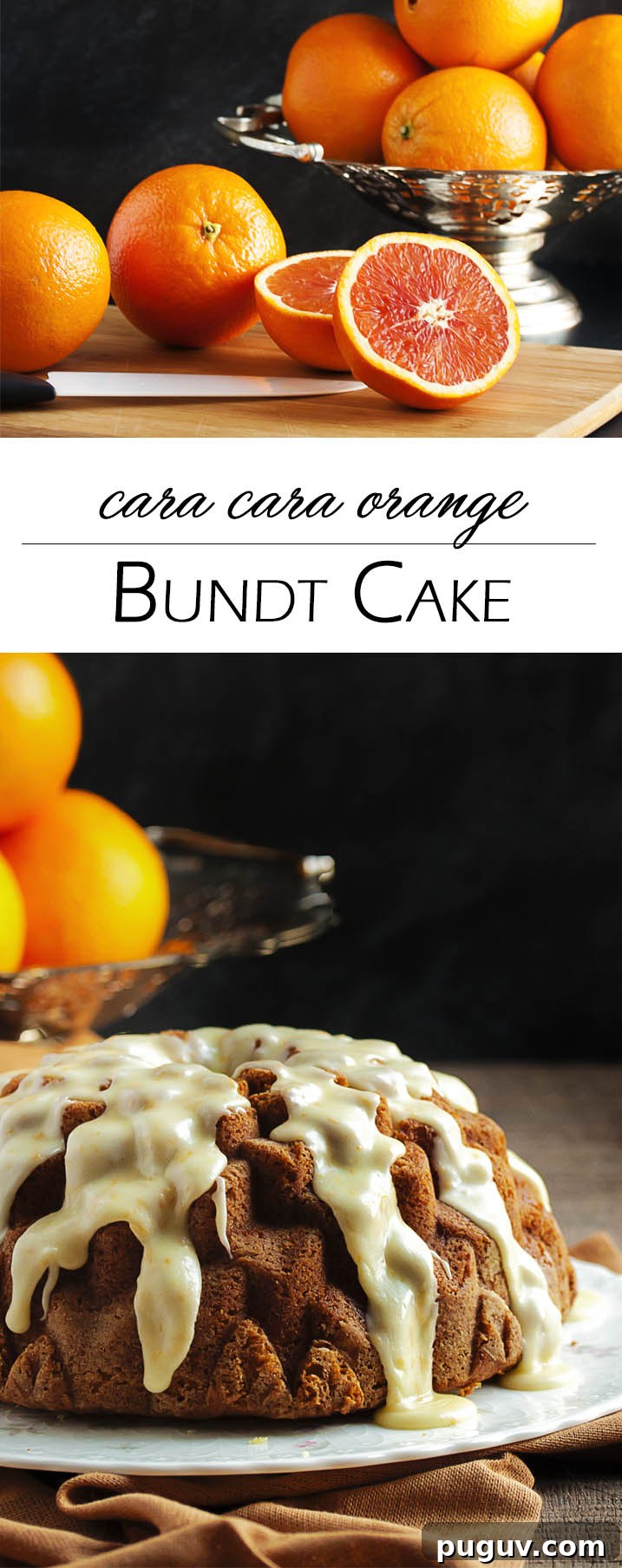 Cara Cara Orange Bundt Cake collage