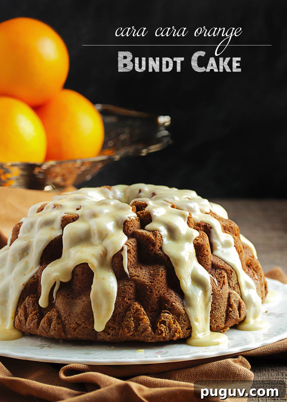 Cara Cara Orange Bundt Cake with text