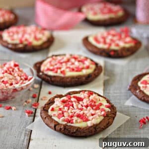 Chocolate Truffle Peppermint Crunch Cookies
