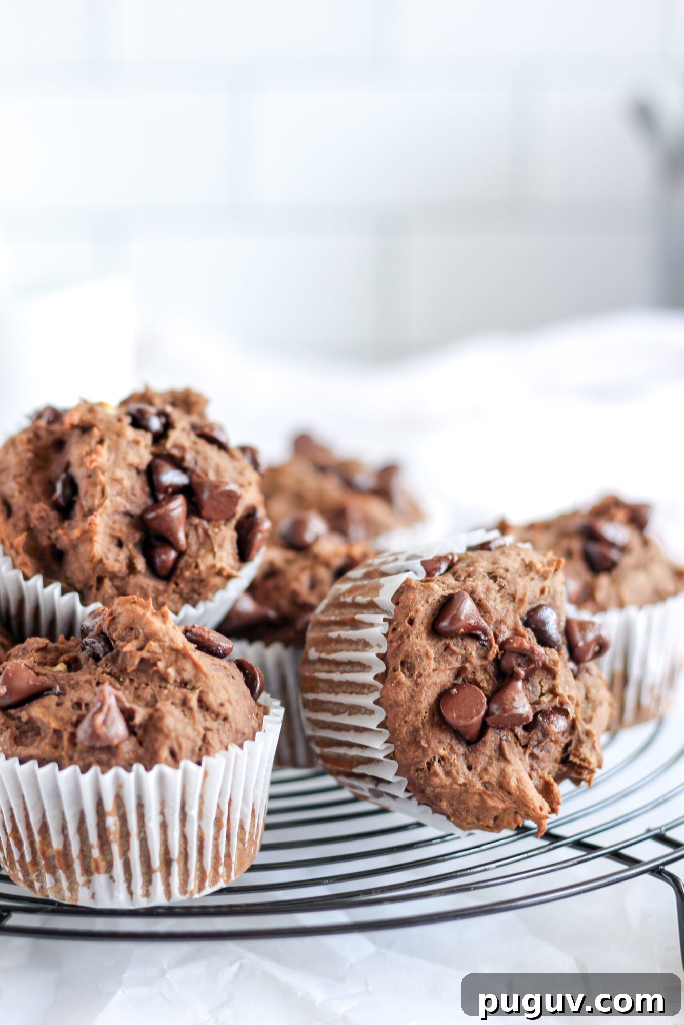 Double Chocolate Chip Banana Muffins — Gluten-Free Recipe 3 Baking muffins
