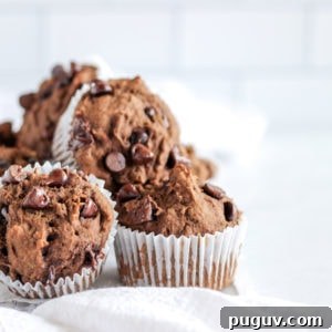 Double Chocolate Chip Banana Muffins
