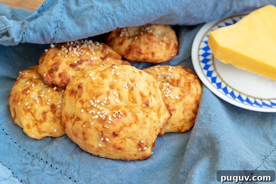 Top Gluten-Free Rolls & Buns: Soft, Fluffy Recipes You’ll Love 10 Tender, cheesy gluten-free 4-ingredient cheese buns on a blue towel with a side of butter.