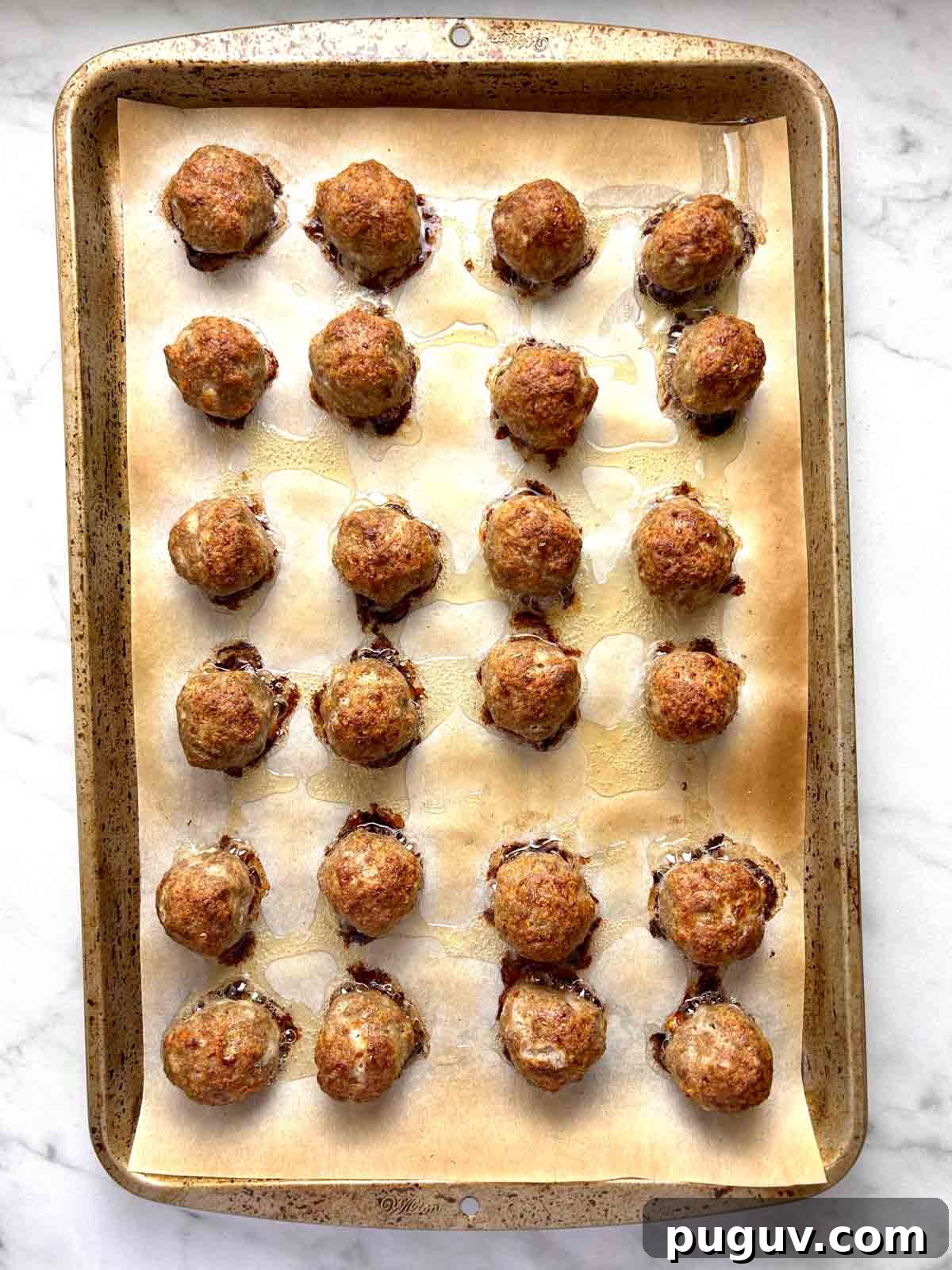 Classic Italian Wedding Soup Recipe — Authentic Homemade Flavor 5 meatballs after baking.