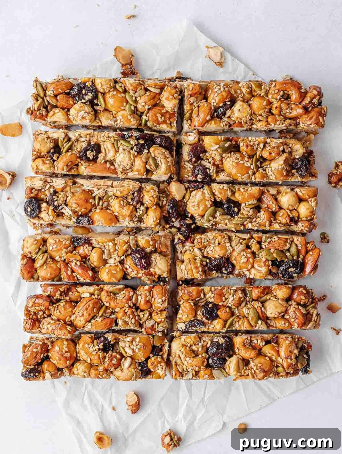 Homemade Fruit and Nut Bars Recipe for Energy and Snacking 8 The best homemade KIND nut bars cut into individual bars.
