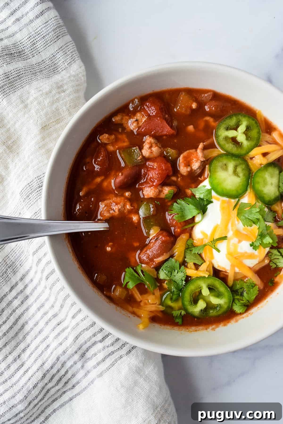 Slow Cooker Turkey and Bean Chili