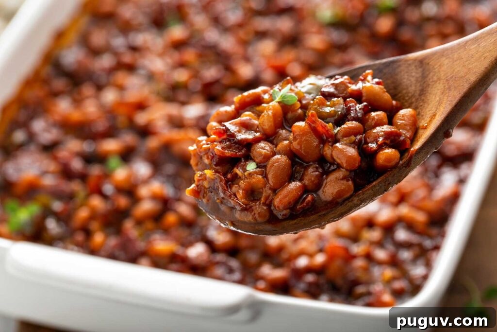 Classic Homemade Baked Beans Recipe for Oven-Baked Flavor 8 A spoonful of the best baked beans