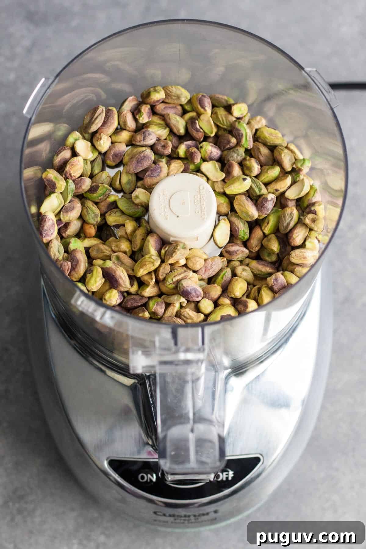 Pistachio in a food processor.